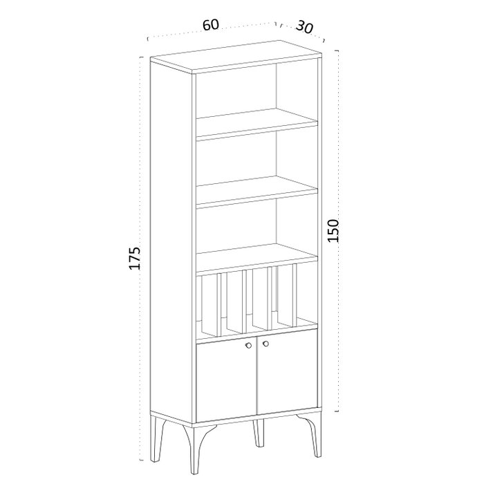 Hanah Home Estantería Pollux Roble zafiro Hanah Home Estantería Pollux Roble zafiro
